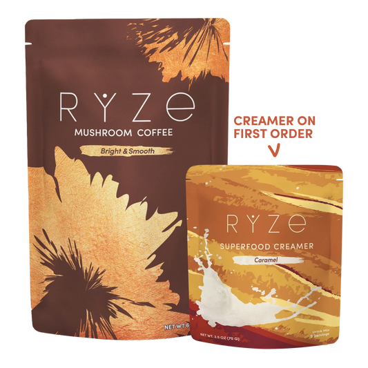 Mushroom Coffee + Caramel Creamer Set